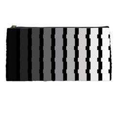 Nine Bar Monochrome Fade Squared Pulled Pencil Case by WetdryvacsLair