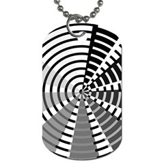 Nine Bar Monochrome Fade Squared Wheel Dog Tag (two Sides) by WetdryvacsLair