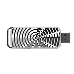 Nine Bar Monochrome Fade Squared Wheel Portable Usb Flash (one Side) by WetdryvacsLair