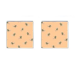 Delicate Decorative Seamless  Pattern With  Fairy Fish On The Peach Background Cufflinks (square)