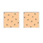 Delicate decorative seamless  pattern with  fairy fish on the peach background Cufflinks (Square) Front(Pair)