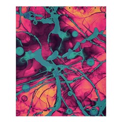 Pink And Turquoise Alcohol Ink Shower Curtain 60  X 72  (medium)  by Dazzleway