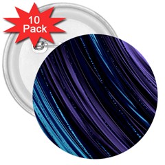 Blue And Purple Stripes 3  Buttons (10 Pack)  by Dazzleway