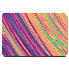 Colorful Stripes Large Doormat  by Dazzleway