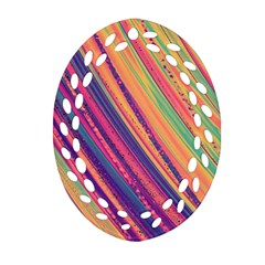 Colorful stripes Ornament (Oval Filigree)