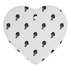 Aviator Helmet Motif Print Pattern Heart Ornament (two Sides)