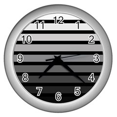9 Bar Monochrome Fade Wall Clock (silver) by WetdryvacsLair