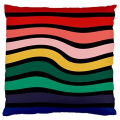 Nine 9 Bar Rainbow Sea Sickness Large Cushion Case (one Side) by WetdryvacsLair