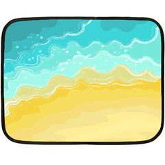 Abstract Background Beach Coast Fleece Blanket (mini)