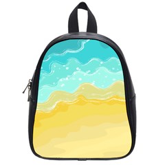 Abstract Background Beach Coast School Bag (small)