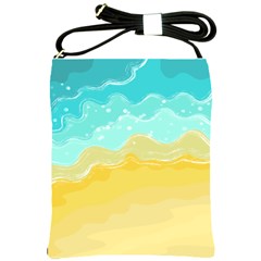 Abstract Background Beach Coast Shoulder Sling Bag
