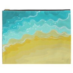 Abstract Background Beach Coast Cosmetic Bag (xxxl) by Alisyart