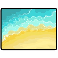 Abstract Background Beach Coast Double Sided Fleece Blanket (large) 
