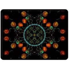 Mandala - 0006 - Floating Free Fleece Blanket (large)  by WetdryvacsLair