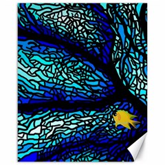 Sea-fans-diving-coral-stained-glass Canvas 16  X 20 