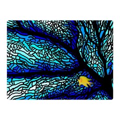 Sea-fans-diving-coral-stained-glass Double Sided Flano Blanket (mini)  by Sapixe