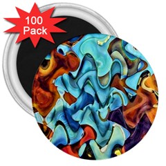 Turquoise et Caramel 3  Magnets (100 pack)