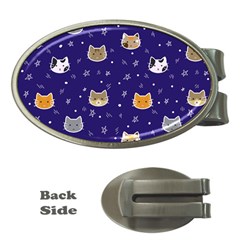 Multi Cats Money Clips (Oval) 