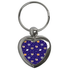 Multi Cats Key Chain (Heart)