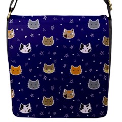 Multi Cats Flap Closure Messenger Bag (S)
