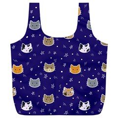 Multi Cats Full Print Recycle Bag (xl) by CleverGoods