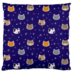 Multi Cats Large Flano Cushion Case (two Sides) by CleverGoods