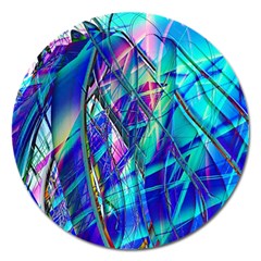 Title Wave, Blue, Crashing, Wave, Natuere, Abstact, File Img 20201219 024243 200 Magnet 5  (round) by ScottFreeArt