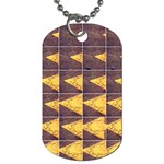 YELLOW, Traffic, cone, arrow, cracks, asphalt  Dog Tag (Two Sides) Front