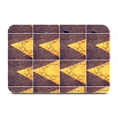 Yellow, Traffic, Cone, Arrow, Cracks, Asphalt  Plate Mats