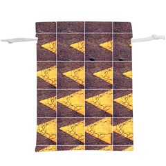 Yellow, Traffic, Cone, Arrow, Cracks, Asphalt   Lightweight Drawstring Pouch (xl) by ScottFreeArt