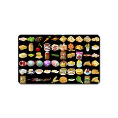 Glitch Glitchen Food Pattern One Magnet (name Card) by WetdryvacsLair