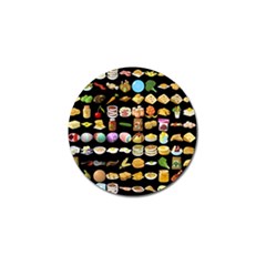 Glitch Glitchen Food Pattern One Golf Ball Marker (10 Pack) by WetdryvacsLair