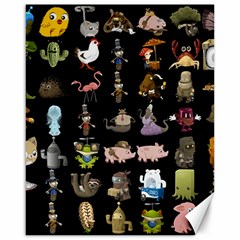 Glitch Glitchen Npc Animals And Characters Pattern Canvas 16  X 20  by WetdryvacsLair