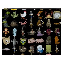 Glitch Glitchen Npc Animals And Characters Pattern Cosmetic Bag (xxxl) by WetdryvacsLair