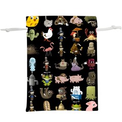 Glitch Glitchen Npc Animals And Characters Pattern  Lightweight Drawstring Pouch (xl) by WetdryvacsLair