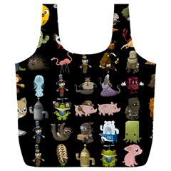 Glitch Glitchen Npc Animals And Characters Pattern Full Print Recycle Bag (xxxl) by WetdryvacsLair