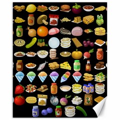 Glitch Glitchen Food Pattern Two Canvas 16  X 20 