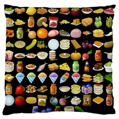 Glitch Glitchen Food Pattern Two Standard Flano Cushion Case (two Sides) by WetdryvacsLair