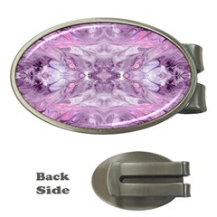 Pink Grey Repeats Money Clips (oval) 
