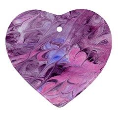 Flowing Marbling Patterns Heart Ornament (two Sides)