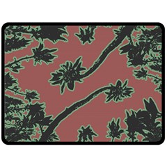 Tropical Style Floral Motif Print Pattern Fleece Blanket (large)  by dflcprintsclothing