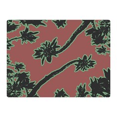 Tropical Style Floral Motif Print Pattern Double Sided Flano Blanket (mini) 