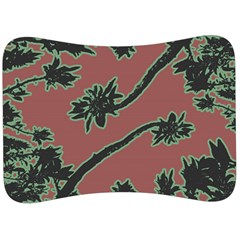 Tropical Style Floral Motif Print Pattern Velour Seat Head Rest Cushion by dflcprintsclothing