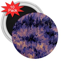 Purple And Yellow Abstract 3  Magnet (10 Pack) by Dazzleway