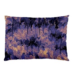 Purple And Yellow Abstract Pillow Case by Dazzleway