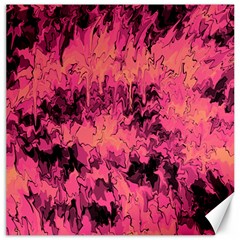 Pink Abstract Canvas 16  X 16 