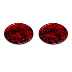 Red Abstract Cufflinks (oval) by Dazzleway