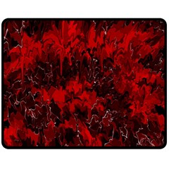 Red Abstract Fleece Blanket (medium)  by Dazzleway