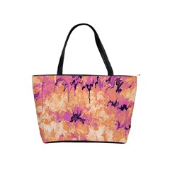 Yellow And Pink Abstract Classic Shoulder Handbag by Dazzleway