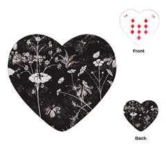 Dark Floral Artwork Playing Cards Single Design (heart) by dflcprintsclothing